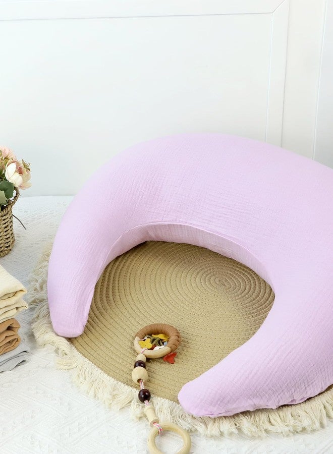 SWESEN Nursing Pillow Cover, Soft Removable Cover for Breastfeeding Pillows, Pillow Slipcover for Baby Boys and Girls, Comfortable & Breathable, Purple, Washable (Only Cover) - Image 2